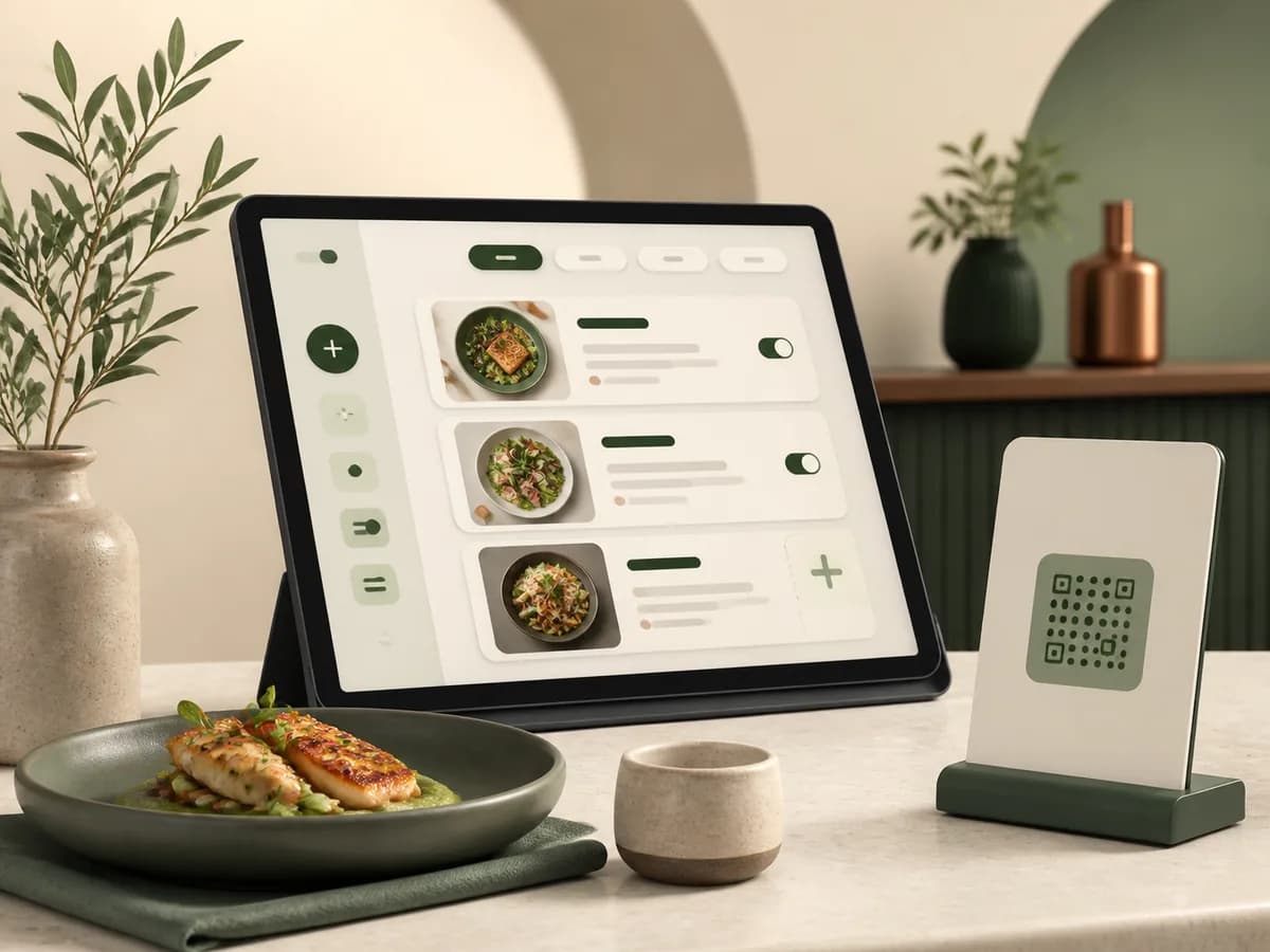 Tablet üzerinden dijital restoran menüsü hazırlanması