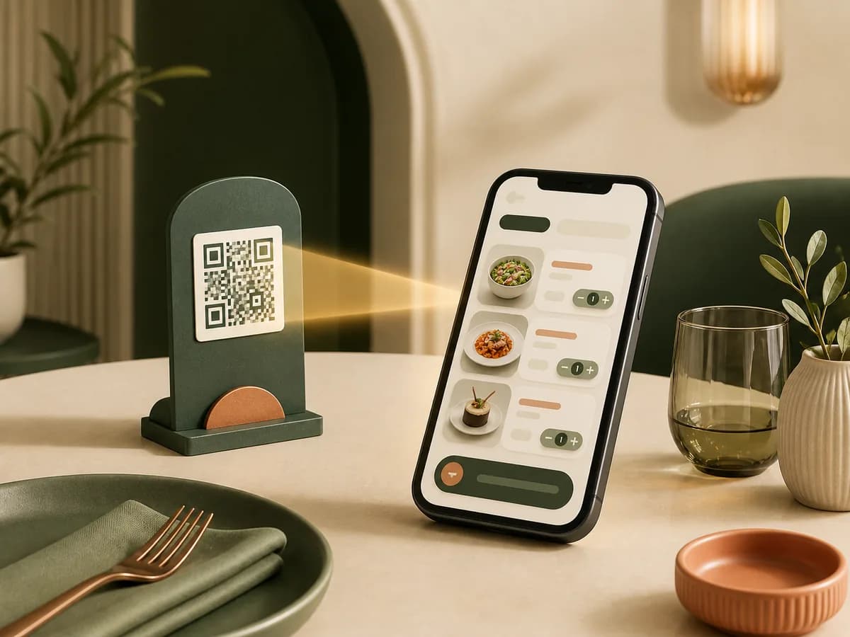 Masadaki karekodun telefonla okutularak sipariş verilmesi